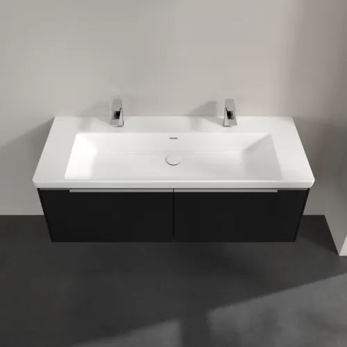 Bild von VILLEROY BOCH Subway 3.0 Waschbeckenunterschrank, 2 Auszüge, 1272 x 429 x 478 mm, Volcano Black #C60100VL