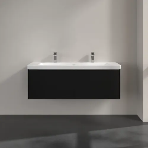 Bild von VILLEROY BOCH Subway 3.0 Waschbeckenunterschrank, 2 Auszüge, 1272 x 429 x 478 mm, Volcano Black #C60100VL