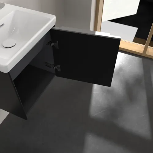 Bild von VILLEROY BOCH Subway 3.0 Waschbeckenunterschrank, 1 Tür, 423 x 429 x 378 mm, Volcano Black #C58200VL