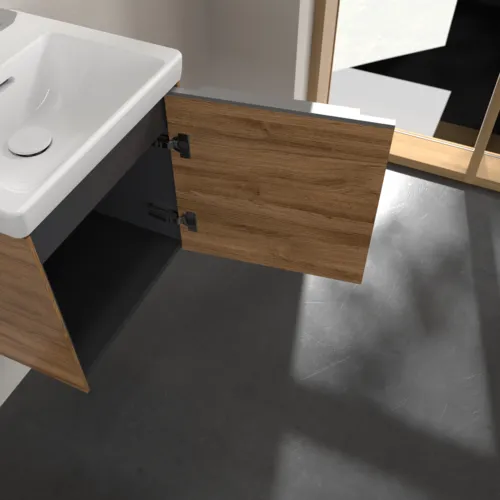 Bild von VILLEROY BOCH Subway 3.0 Waschbeckenunterschrank, 1 Tür, 423 x 429 x 378 mm, Kansas Oak #C58200RH