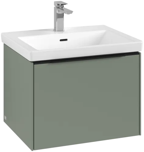 VILLEROY BOCH Subway 3.0 Vanity unit, with lighting, 1 pull-out compartment, 572 x 429 x 478 mm, Soft Green #C577L1AF resmi