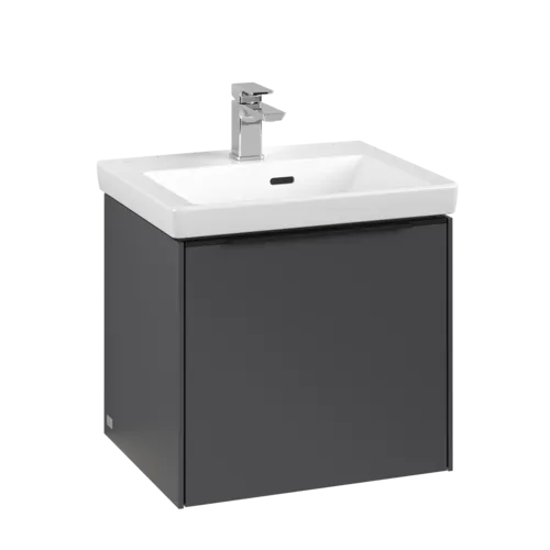 VILLEROY BOCH Subway 3.0 Vanity unit, with lighting, 1 pull-out compartment, 473 x 429 x 408 mm, Graphite #C580L1VR resmi