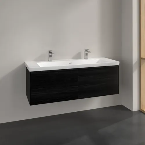 Bild von VILLEROY BOCH Subway 3.0 Waschbeckenunterschrank, 2 Auszüge, 1272 x 429 x 478 mm, Black Oak #C60101AB