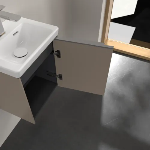 Bild von VILLEROY BOCH Subway 3.0 Waschbeckenunterschrank, 1 Tür, 351 x 429 x 309 mm, Taupe #C58400VM