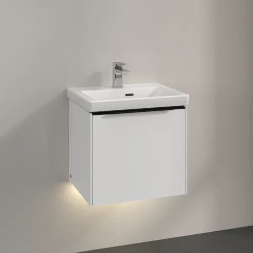 Bild von VILLEROY BOCH Subway 3.0 Waschbeckenunterschrank, mit Beleuchtung, 1 Auszug, 473 x 429 x 408 mm, Pure White #C580L1VF