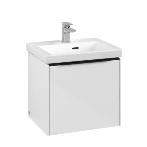 Picture of VILLEROY BOCH Subway 3.0 Vanity unit, with lighting, 1 pull-out compartment, 473 x 429 x 408 mm, Brilliant White #C580L1VE