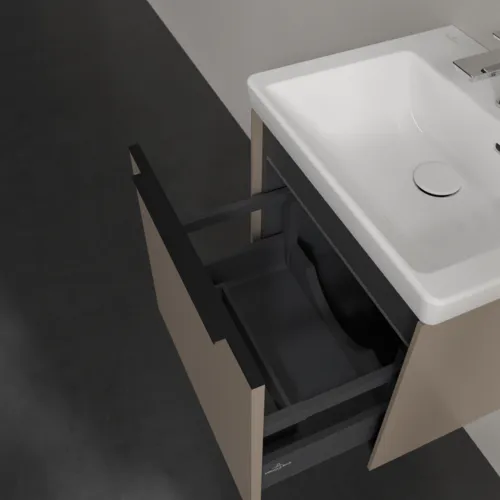Obrázek VILLEROY BOCH Subway 3.0 Vanity unit, s osvětlením, 1 zásuvka, 473 x 429 x 408 mm, taupe #C580L1VM