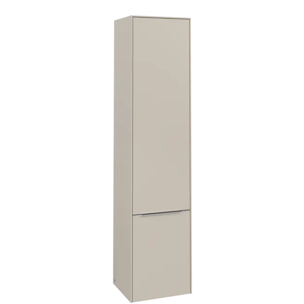 Picture of VILLEROY BOCH Subway 3.0 Tall cabinet, 2 doors, 400 x 1710 x 362 mm, Cashmere Grey / Cashmere Grey #C58600VN