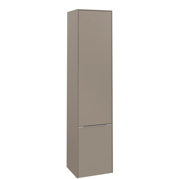 Picture of VILLEROY BOCH Subway 3.0 Tall cabinet, 2 doors, 400 x 1710 x 362 mm, Taupe / Taupe #C58600VM