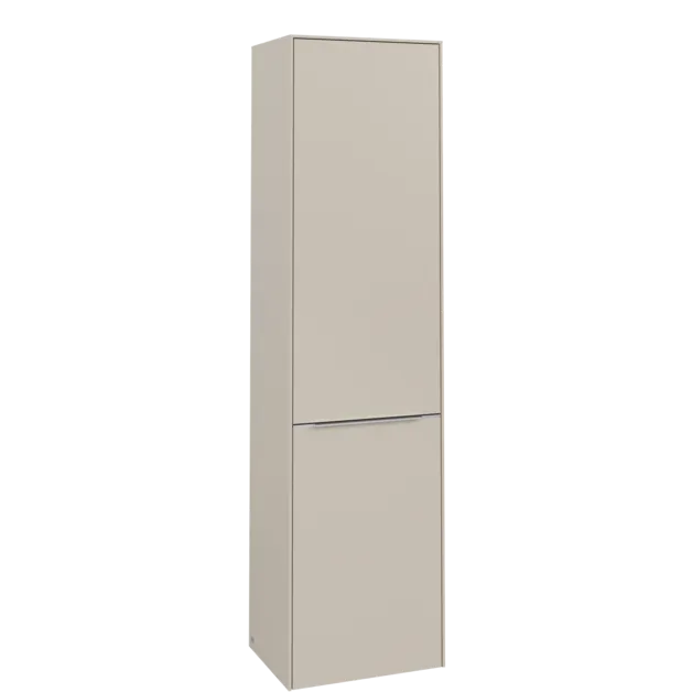 VILLEROY BOCH Subway 3.0 Tall cabinet, 1 door, 1 laundry flap, 450 x 1710 x 362 mm, Cashmere Grey / Cashmere Grey #C59200VN resmi