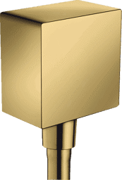 Bild von HANSGROHE FixFit Wandanschluss Square mit Rückflussverhinderer 26455990 Polished Gold Optic