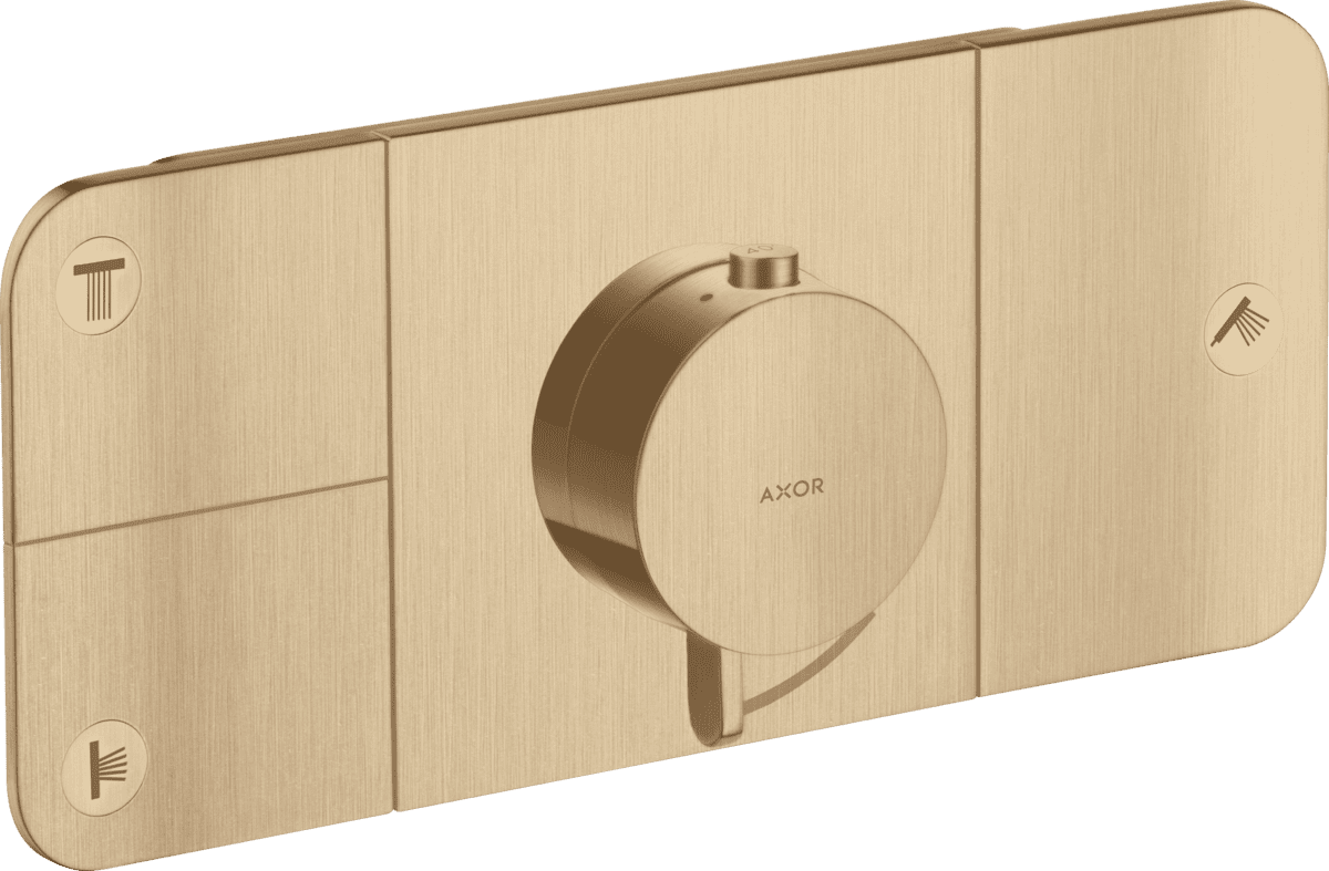 Зображення з  HANSGROHE AXOR One Thermostatic module for concealed installation for 3 functions #45713140 - Brushed Bronze