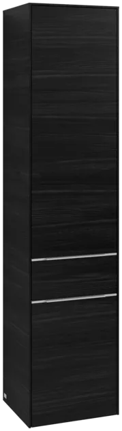 Зображення з  VILLEROY BOCH Subway 3.0 Tall cabinet, 2 doors, 1 pull-out compartment, 400 x 1710 x 362 mm, Black Oak #C59000AB