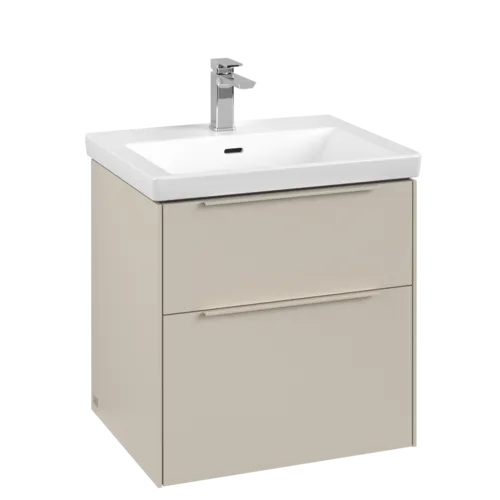 VILLEROY BOCH Subway 3.0 Vanity unit, with lighting, 2 pull-out compartments, 572 x 576 x 478 mm, Cashmere Grey #C578L2VN resmi