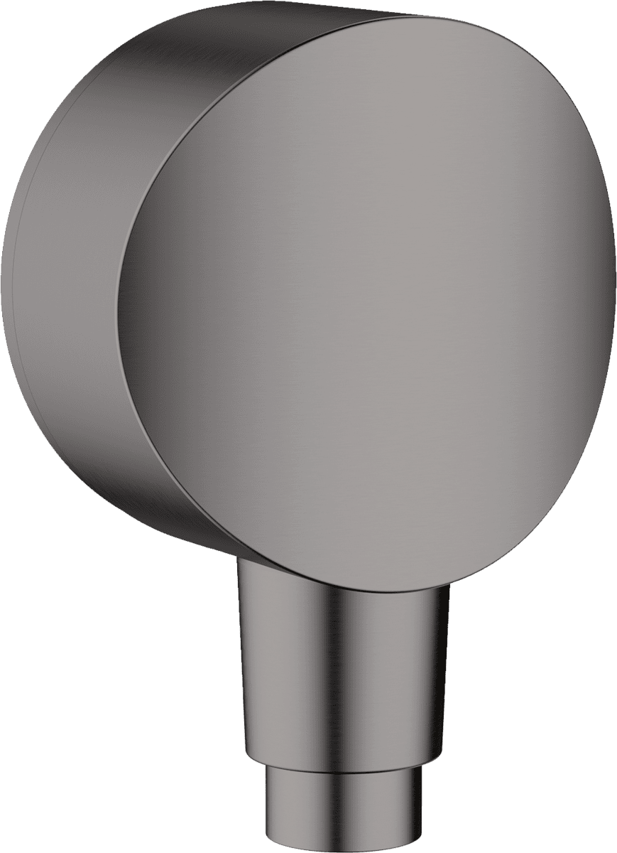 Obrázek HANSGROHE FixFit Přípojka hadice S se zpětným ventilem a plastovým přívodním kolenem #26453340 - kartáčovaný černý chrom
