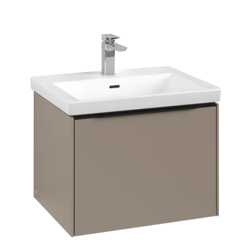VILLEROY BOCH Subway 3.0 Vanity unit, with lighting, 1 pull-out compartment, 572 x 429 x 478 mm, Taupe #C577L1VM resmi