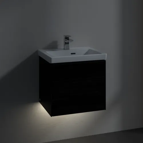 VILLEROY BOCH Subway 3.0 Waschbeckenunterschrank, mit Beleuchtung, 1 Auszug, 473 x 429 x 408 mm, Black Oak #C580L1AB, Bild 5