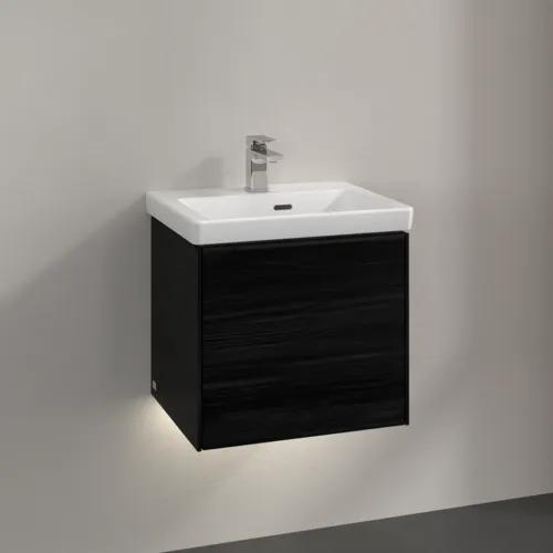 VILLEROY BOCH Subway 3.0 Waschbeckenunterschrank, mit Beleuchtung, 1 Auszug, 473 x 429 x 408 mm, Black Oak #C580L1AB, Bild 2