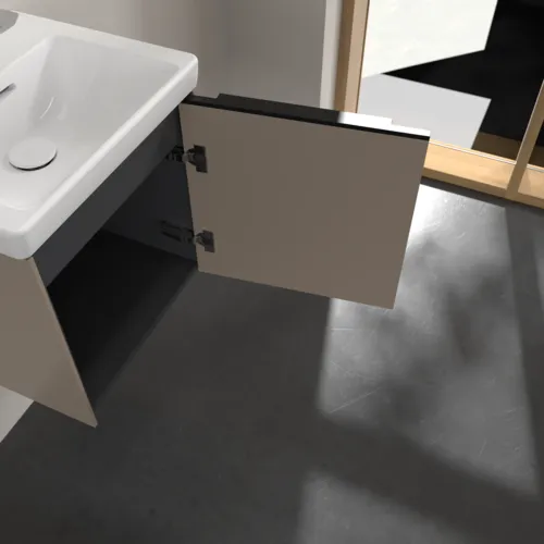 Bild von VILLEROY BOCH Subway 3.0 Waschbeckenunterschrank, 1 Tür, 423 x 429 x 378 mm, Taupe #C58201VM