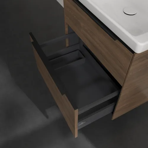Bild von VILLEROY BOCH Subway 3.0 Waschbeckenunterschrank, mit Beleuchtung, 2 Auszüge, 622 x 576 x 478 mm, Arizona Oak #C576L1VH