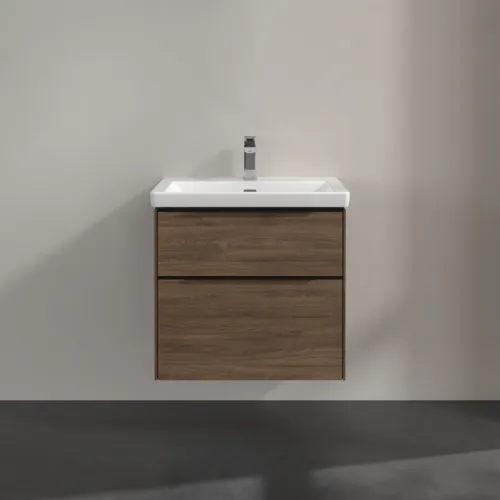 Bild von VILLEROY BOCH Subway 3.0 Waschbeckenunterschrank, mit Beleuchtung, 2 Auszüge, 622 x 576 x 478 mm, Arizona Oak #C576L1VH