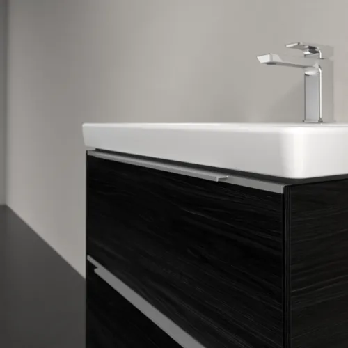 Bild von VILLEROY BOCH Subway 3.0 Waschbeckenunterschrank, mit Beleuchtung, 2 Auszüge, 572 x 576 x 478 mm, Black Oak #C578L0AB