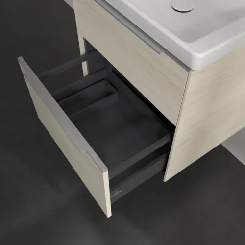 Bild von VILLEROY BOCH Subway 3.0 Waschbeckenunterschrank, mit Beleuchtung, 2 Auszüge, 572 x 576 x 478 mm, White Oak #C578L0AA