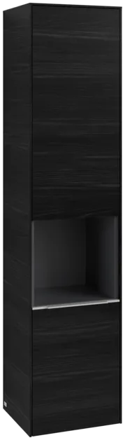 Obrázek VILLEROY BOCH Vysoká skříň Subway 3.0, 2 dveře, 400 x 1710 x 362 mm, černý dub #C58900AB