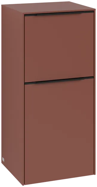 Picture of VILLEROY BOCH Subway 3.0 Side cabinet, 1 pull-out compartment, 1 door, 400 x 860 x 362 mm, Wine Red #C59401AH