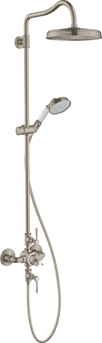 εικόνα του HANSGROHE AXOR Montreux Showerpipe with thermostat and overhead shower 240 1jet #16572820 - Brushed Nickel
