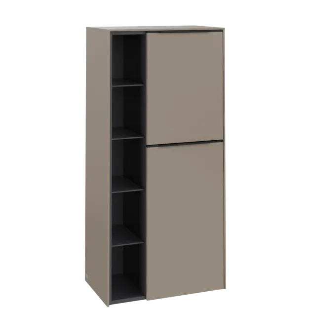Picture of VILLEROY BOCH Subway 3.0 Medium-height cabinet, 2 doors, 574 x 1200 x 362 mm, Taupe / Taupe #C59901VM
