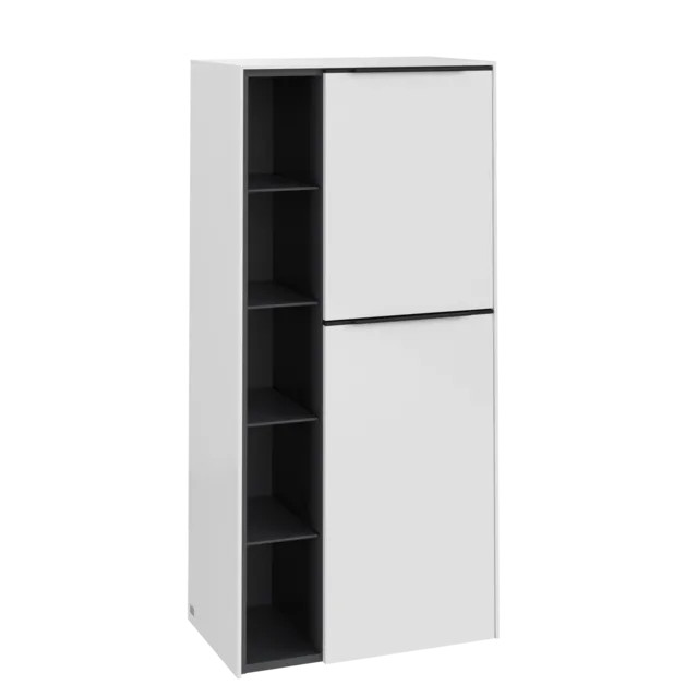 Picture of VILLEROY BOCH Subway 3.0 Medium-height cabinet, 2 doors, 574 x 1200 x 362 mm, Brilliant White / Brilliant White #C59901VE