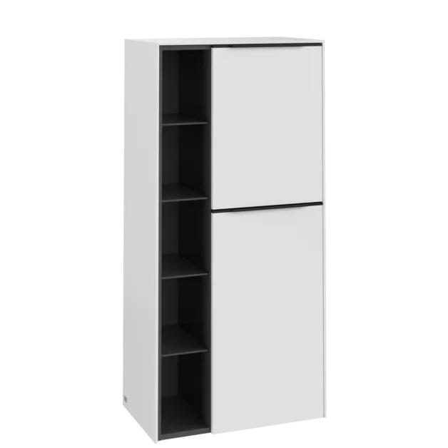 Зображення з  VILLEROY BOCH Subway 3.0 Medium-height cabinet, 2 doors, 574 x 1200 x 362 mm, Pure White / Pure White #C59901VF
