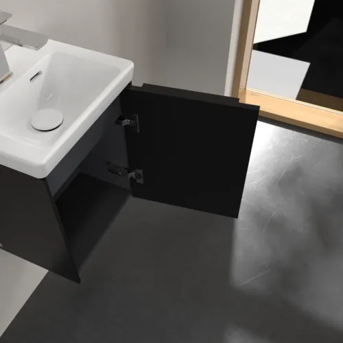 Bild von VILLEROY BOCH Subway 3.0 Waschbeckenunterschrank, 1 Tür, 351 x 429 x 309 mm, Volcano Black #C58401VL
