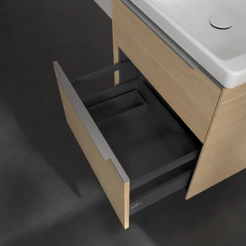 Bild von VILLEROY BOCH Subway 3.0 Waschbeckenunterschrank, 2 Auszüge, 572 x 576 x 478 mm, Nordic Oak #C57800VJ
