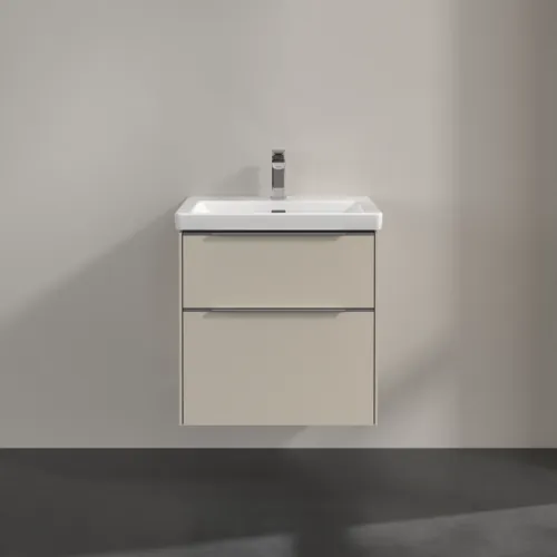 VILLEROY BOCH Subway 3.0 Waschbeckenunterschrank, 2 Auszüge, 572 x 576 x 478 mm, Cashmere Grey #C57800VN, Bild 3