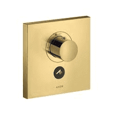 Bild von HANSGROHE AXOR ShowerSelect Thermostat HighFlow Unterputz eckig für 1 Verbraucher und einen zusätzlichen Abgang 36716990 polierte Goldoptik