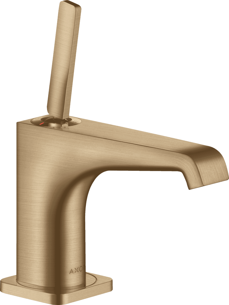 εικόνα του HANSGROHE AXOR Citterio E Single lever basin mixer 90 with pin handle for hand wash basins with waste set #36102140 - Brushed Bronze