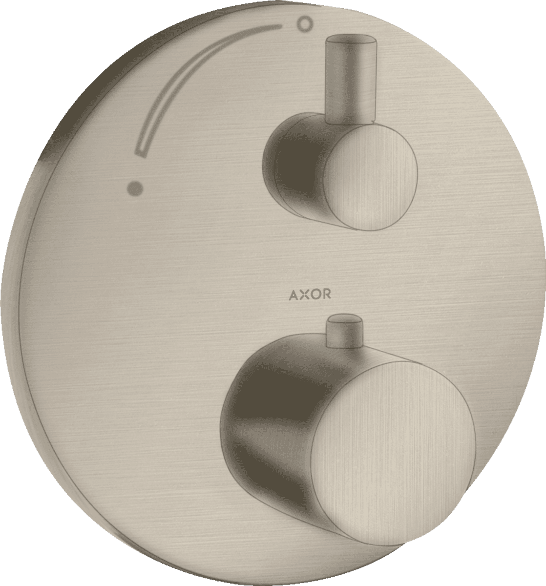 HANSGROHE AXOR Uno Thermostat Unterputz mit Absperrventil #38700820 - Brushed Nickel