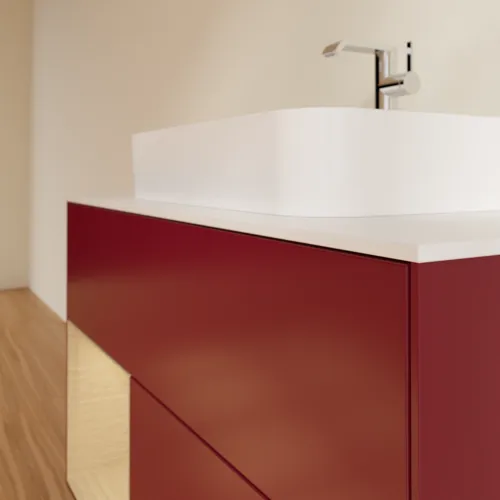 Bild von VILLEROY BOCH Finion Waschbeckenunterschrank, mit Beleuchtung, 2 Auszüge, 1000 x 603 x 501 mm, Peony Matt Lacquer / Oak Veneer / Glass White Matt #F361PCHB