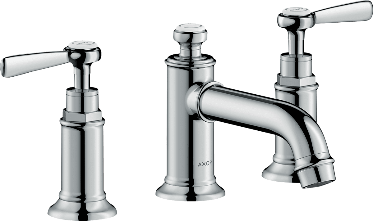 Зображення з  HANSGROHE AXOR Montreux 3-hole basin mixer 30 with lever handles and pop-up waste set #16535000 - Chrome