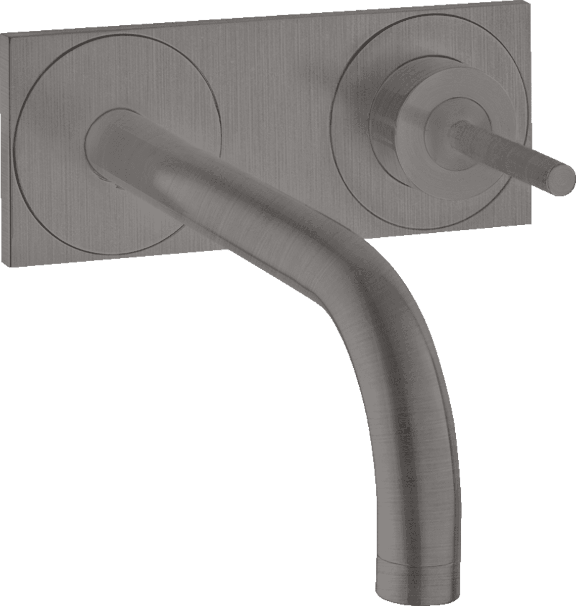 HANSGROHE AXOR Uno Einhebel-Waschtischmischer Unterputz für Wandmontage mit Auslauf 165 mm und Platte #38112340 - Brushed Black Chrome