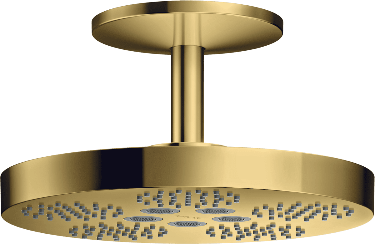 HANSGROHE AXOR One Kopfbrause 280 2jet mit Deckenanschluss #48494990 - Polished Gold Optic