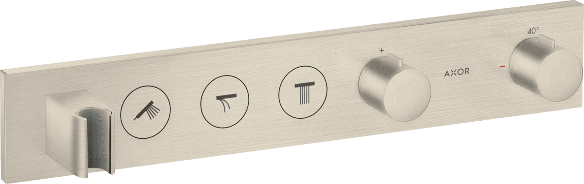 HANSGROHE AXOR ShowerSolutions Thermostatmodul Select 530/90 Unterputz für 3 Verbraucher #18356820 - Brushed Nickel