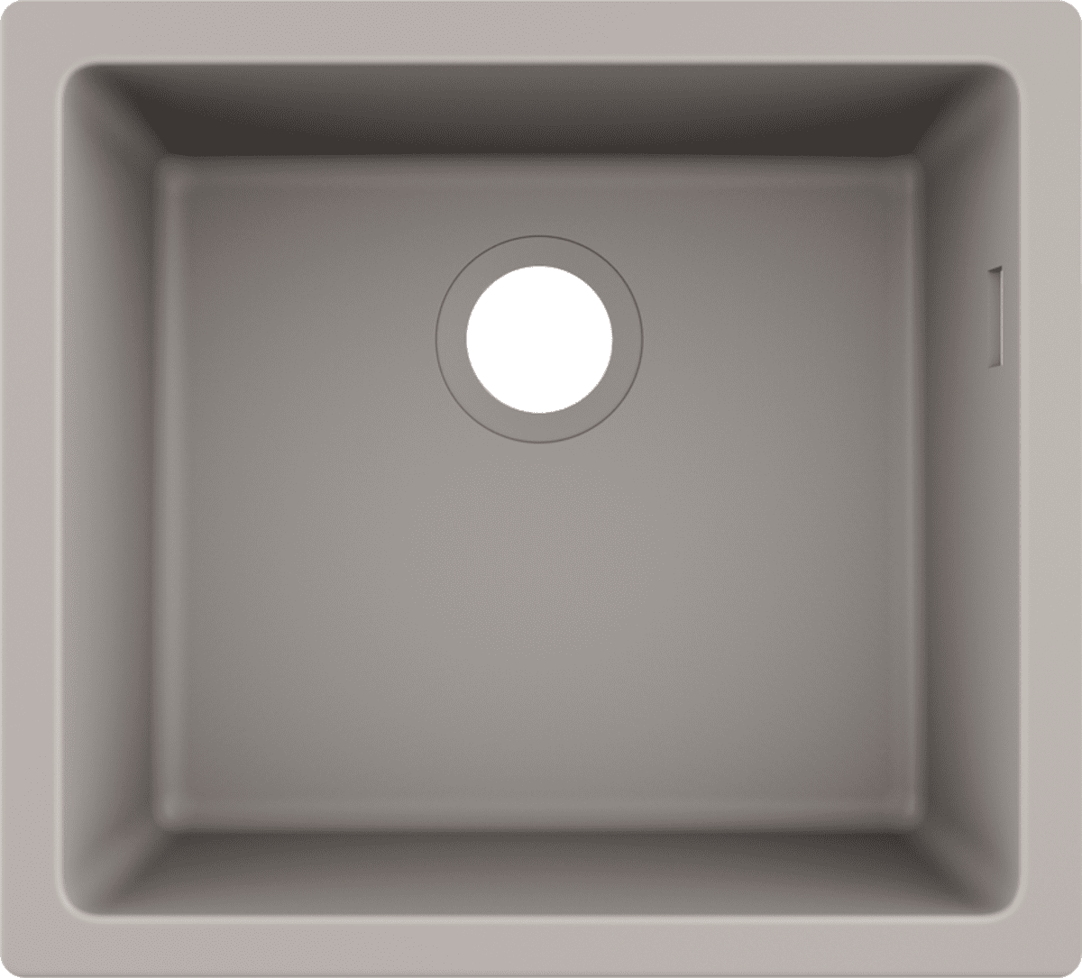 HANSGROHE S51 S510-U450 Unterbauspüle 450 #43431380 - Betongrau