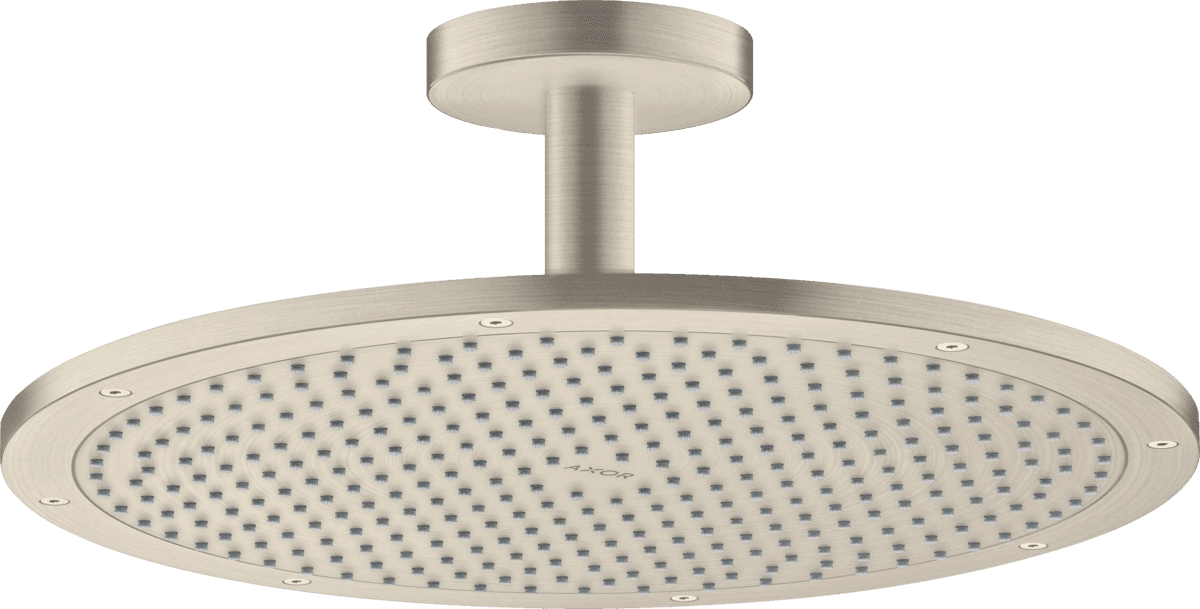 Зображення з  HANSGROHE AXOR ShowerSolutions Overhead shower 350 1jet with ceiling connection #26035820 - Brushed Nickel