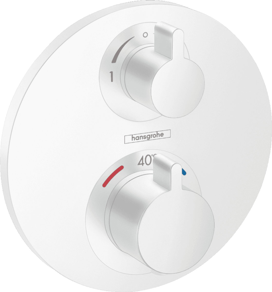 Bild von HANSGROHE Ecostat S Thermostat Unterputz für 2 Verbraucher Mattweiß 15758700