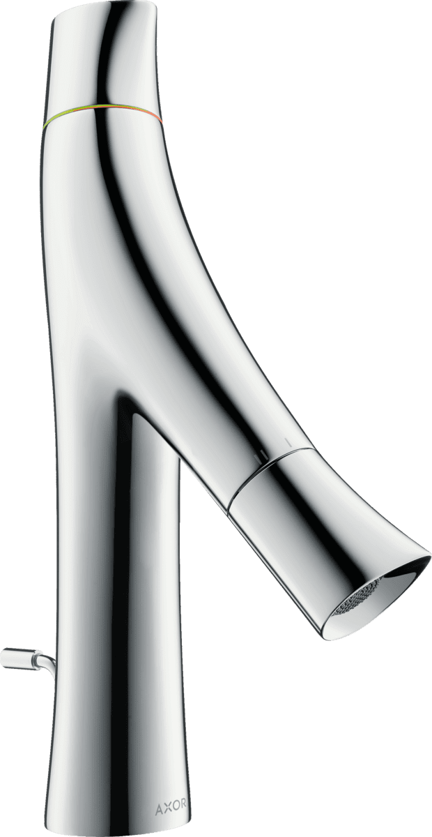 Bild von HANSGROHE AXOR Starck Organic 2-Griff Waschtischmischer 80 mit Zugstangen-Ablaufgarnitur #12010000 - Chrom