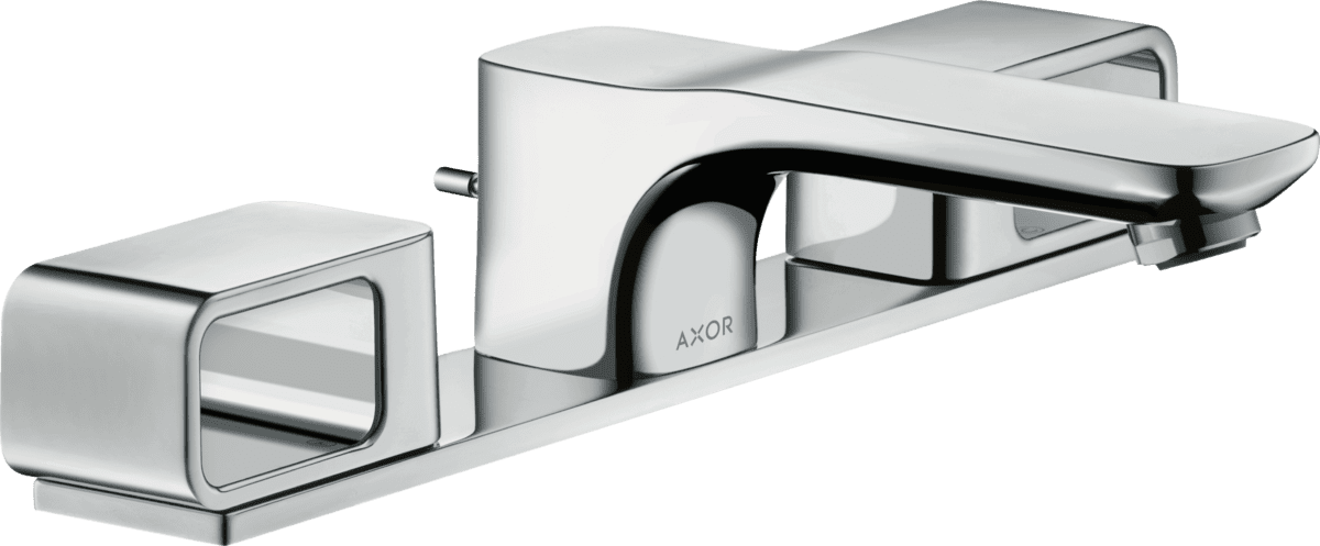 Picture of HANSGROHE AXOR Urquiola 3-hole basin mixer 50 with plate and pop-up waste set #11040000 - Chrome