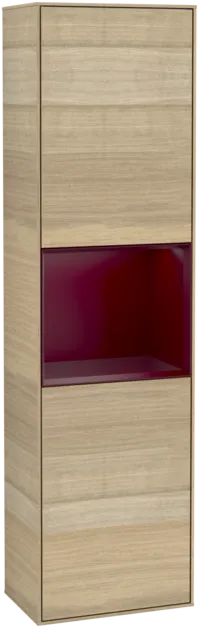 Obrázek VILLEROY BOCH Vysoká skříňka Finion, s osvětlením, 2 dveře, 418 x 1516 x 270 mm, dubová dýha / matný lak Peony #F460HBPC